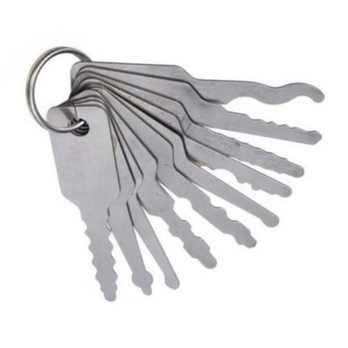 10Pcs New Stainless Jiggler Keys Dual Sided Car Unlocking Lock Pick Locksmith Opening Repair Kits Tool