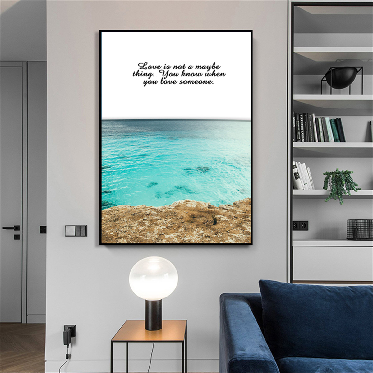 Sea Landscape Inspirational Quote Canvas Poster Wall Art Prints Home Decoration Oil Painting Posters Prints Wall Art Picture