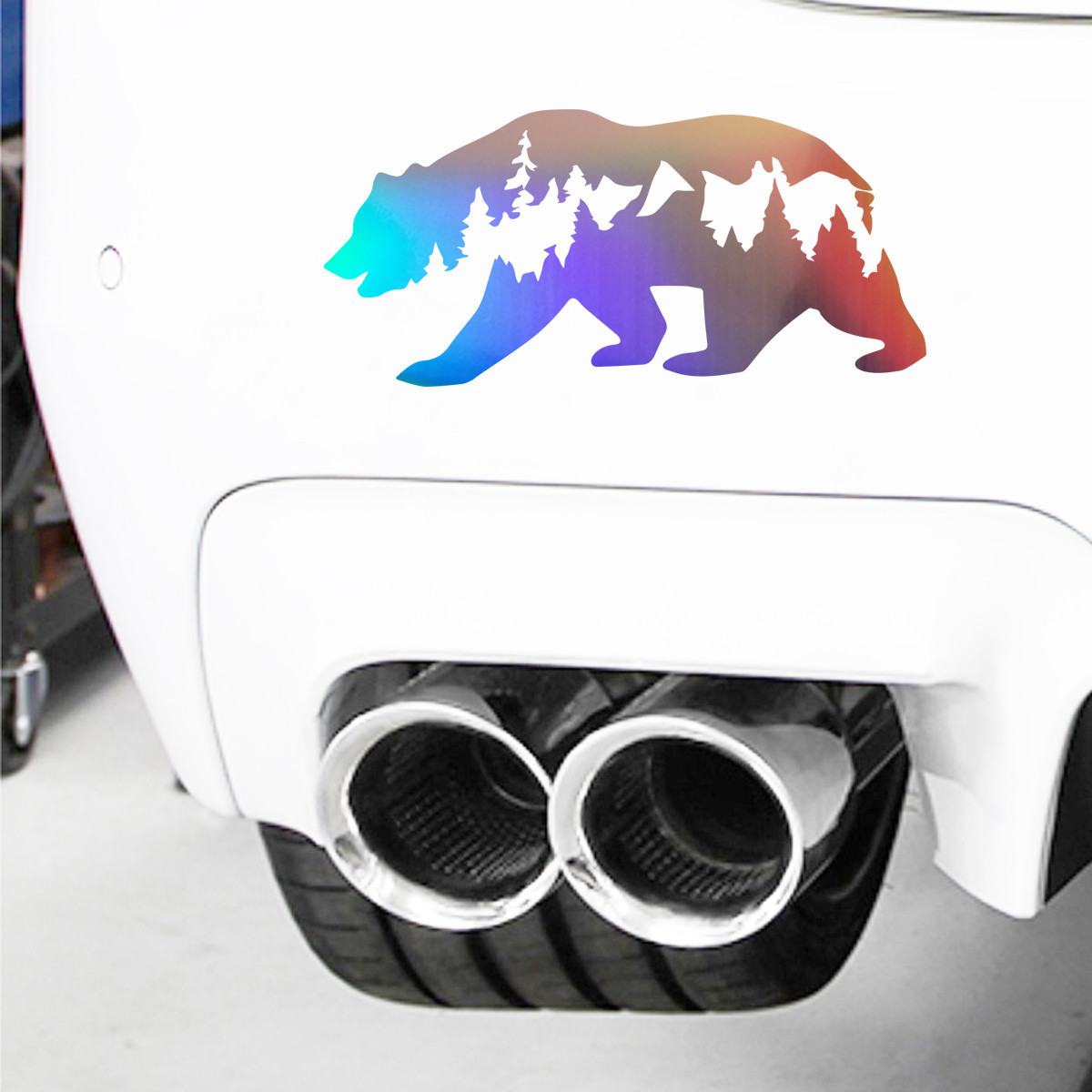 Bear Forest Wildlife Vinyl Decal Car Truck Vehicle Window Door Wall Laser Sticker Gift Die Cut Decals Laptop Window Glass