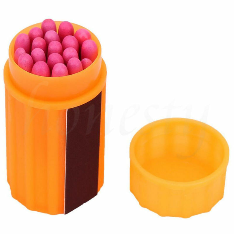 Outdoor Custom Waterproof Windproof Candle Matches Emergency Survival Permanent 50mm Long Safety Colored Pink Matches