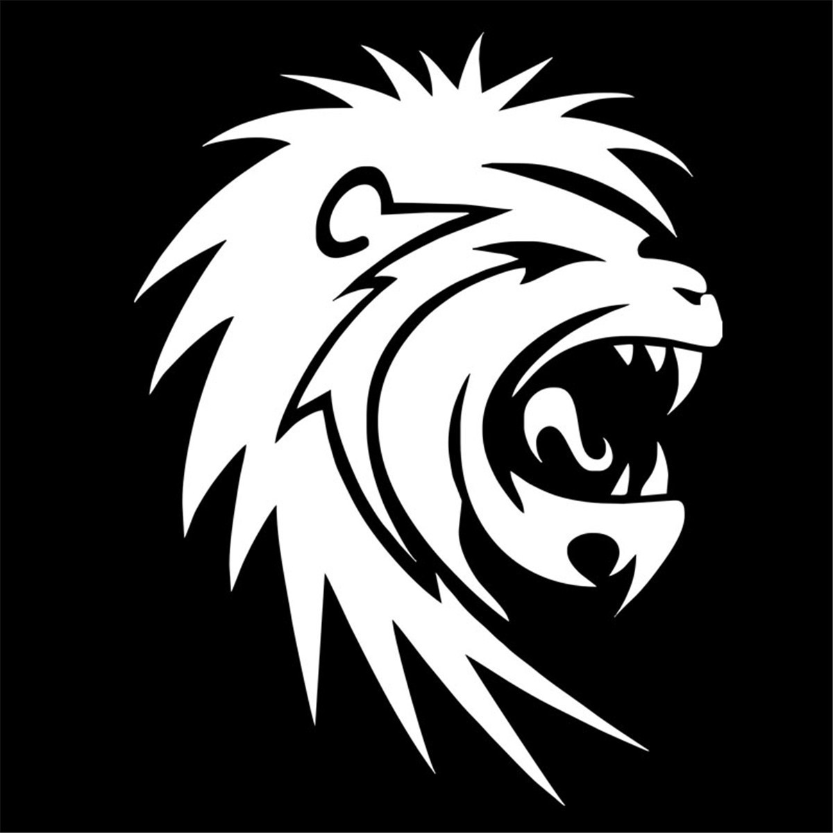 Fierce Lion Head Graphic Vinyl Sticker Car Window Wall Truck Laptop Decal Gift Die Cut Decals Laptop Window Glass