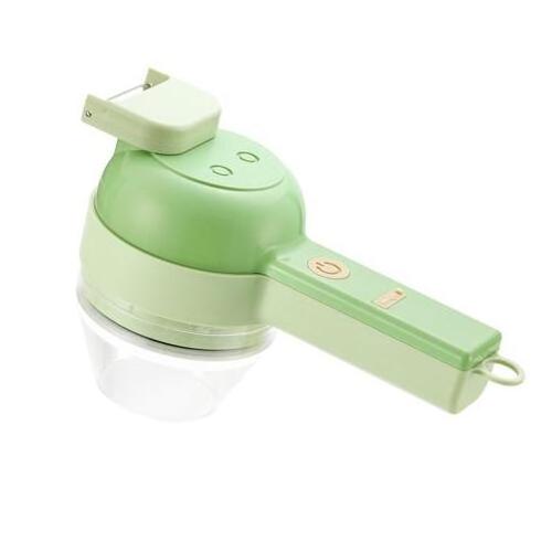 4 In 1 Handheld Electric Vegetable Cutter Set Multi-function Automatic Ginger Masher Machine Kitchen USB Charging Fruit Cutter