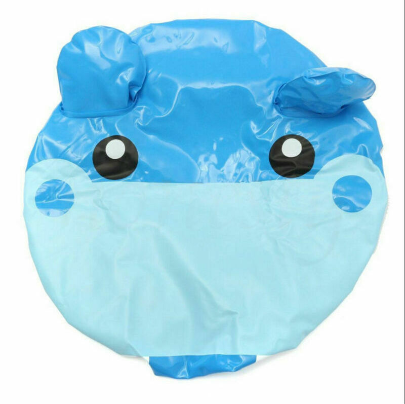 Funny Cartoon Animal Shower Cap Hat Bath Waterproof Kids Travel Hair Protector