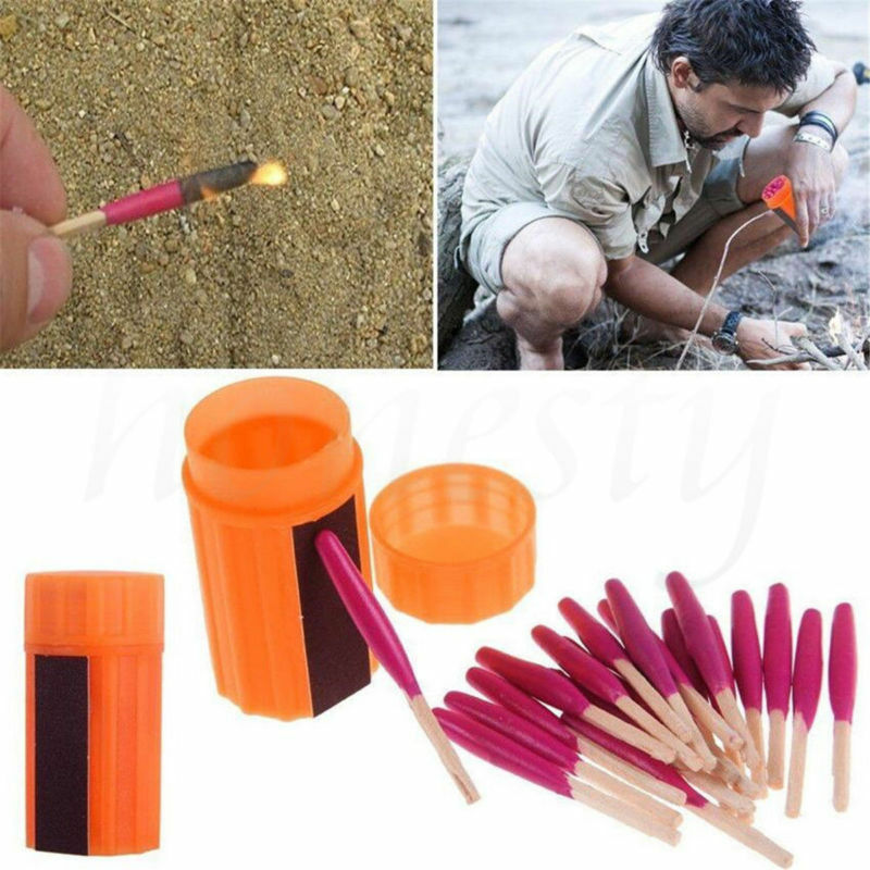 Outdoor Custom Waterproof Windproof Candle Matches Emergency Survival Permanent 50mm Long Safety Colored Pink Matches