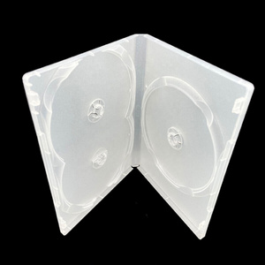 Standard Clear 3 Disc Holds DVD CD Case Movie Box Transparent Storage Holder Cover 14mm