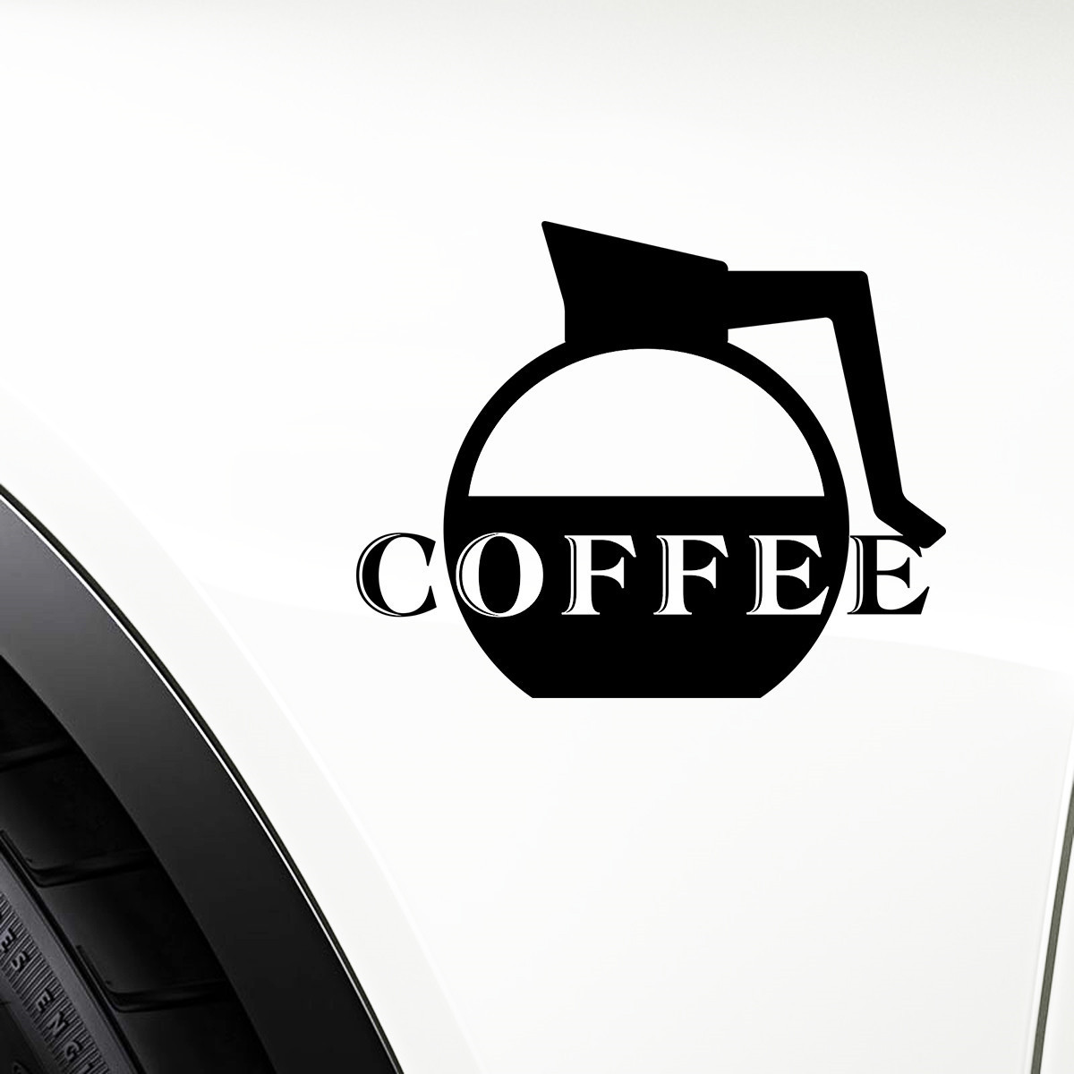 Cafe Coffee Pot Sticker Car Truck Window Door Bumper Kitchen Wall Vinyl Decal