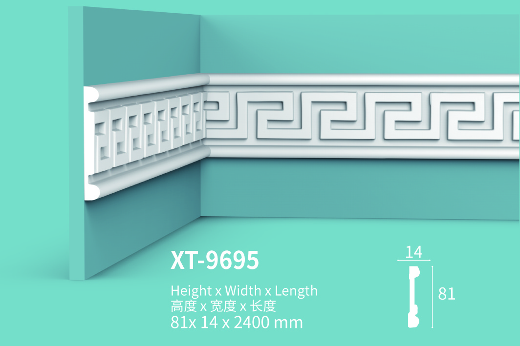 2023 Polyurethane Cornice Moulding Pu Flat Crown Moulding Decoration Ceiling Mould