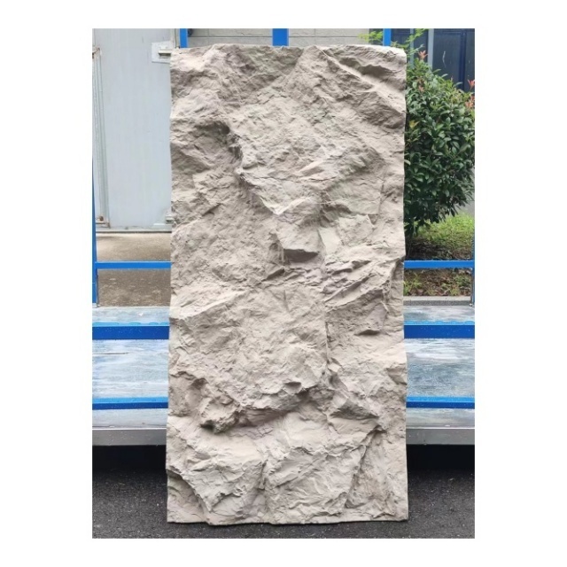 Light Weight  Pu Large Faux Stone Rock 3d Sound Proof Wall Panels For House Wall Decoration