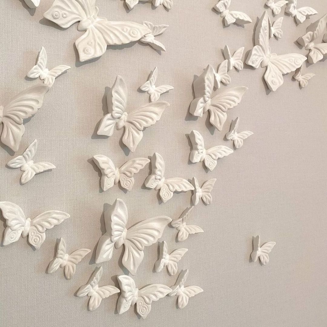 decoration pieces for home unique 3d butterfly wall sticker  aesthetic home decor