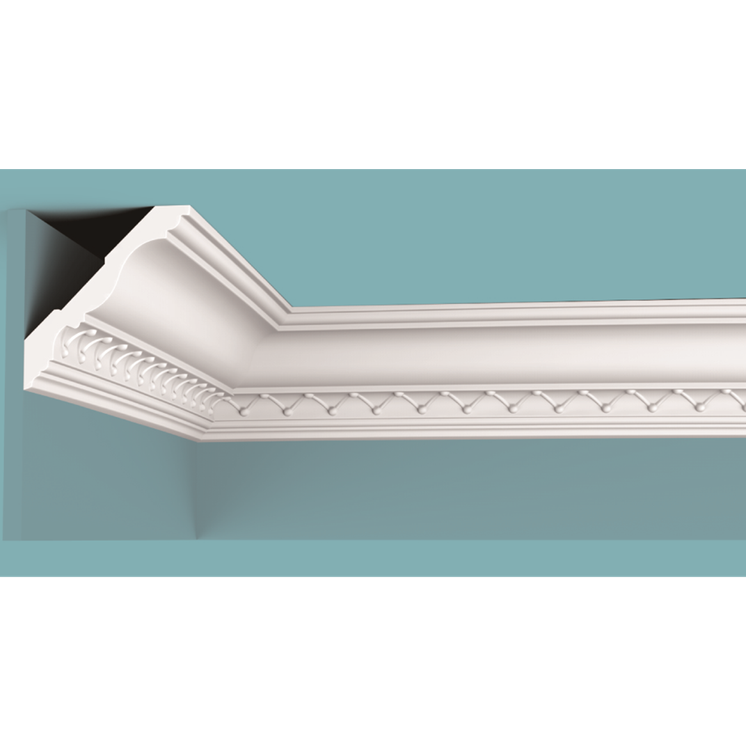 XT-99251 High quality polyurethane crown cornice molding for ceiling decoration white waterproof PU carved cornice molding trim