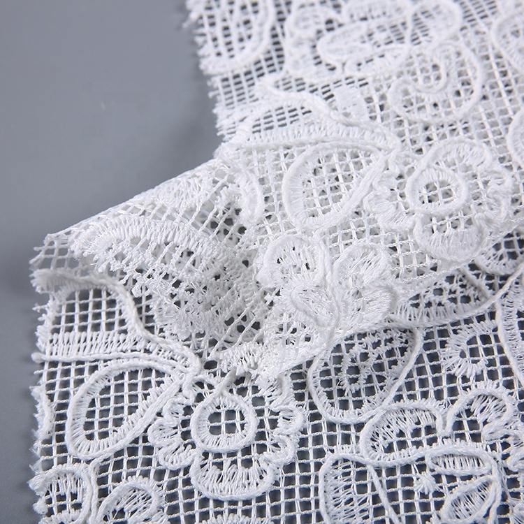 HA-15983 New arrivals custom design polyester cord embroidery mesh fabric for clothing