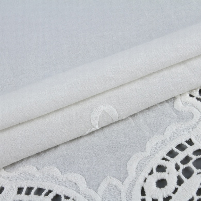 HA-10028E Shaoxing textile embroidery white cotton swiss voile lace fabric austria lace