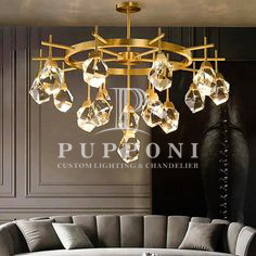 Modern Brass Gold Metal Crystal Luxury Hanging Ceiling Living Room Chandelier Lamps Led Corridor Bedside Pendant Lights