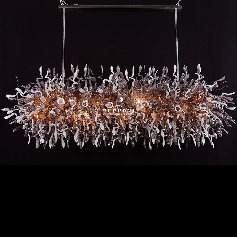 Chihuly Style Glass Art Light Blown Glass Chandelier Hanging Pendant Living Room For Home Chandelier