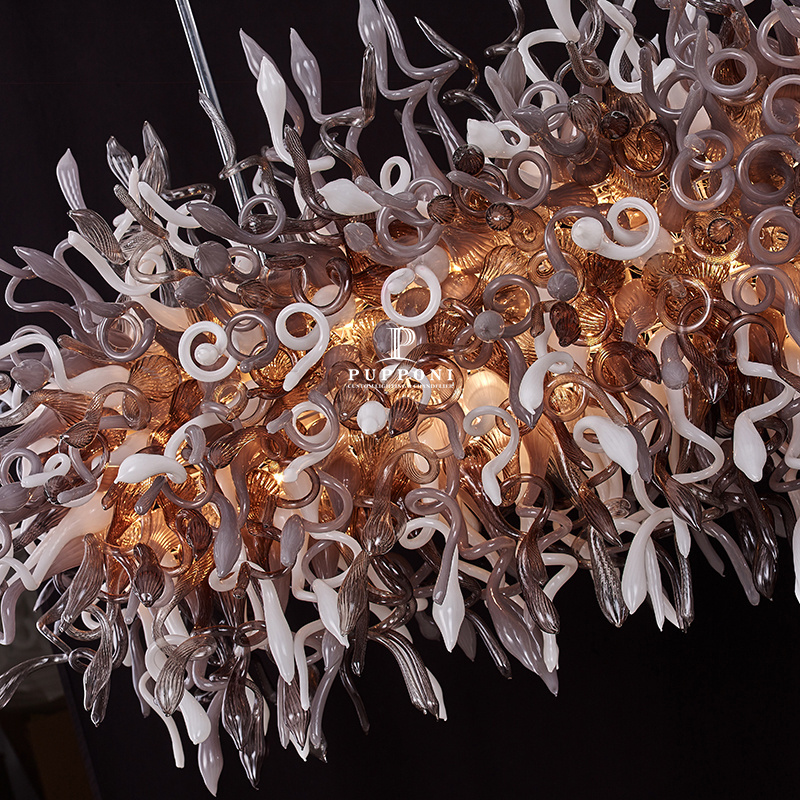 Chihuly Style Glass Art Light Blown Glass Chandelier Hanging Pendant Living Room For Home Chandelier