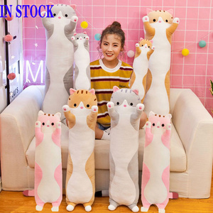 IN STOCK popular Soft Long Cat Stuffed Animals Plush Doll Pillow cartoon kawaii Sleeping hugging Long Cat Plush Toy