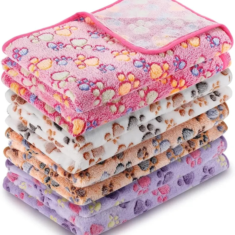 Wholesale Direct Sales Custom Paw Print Cat Dog Cover Pet Pad Blanket Bed Mat For Pets