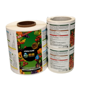 Custom full color adhesive permanent bio products packaging labels