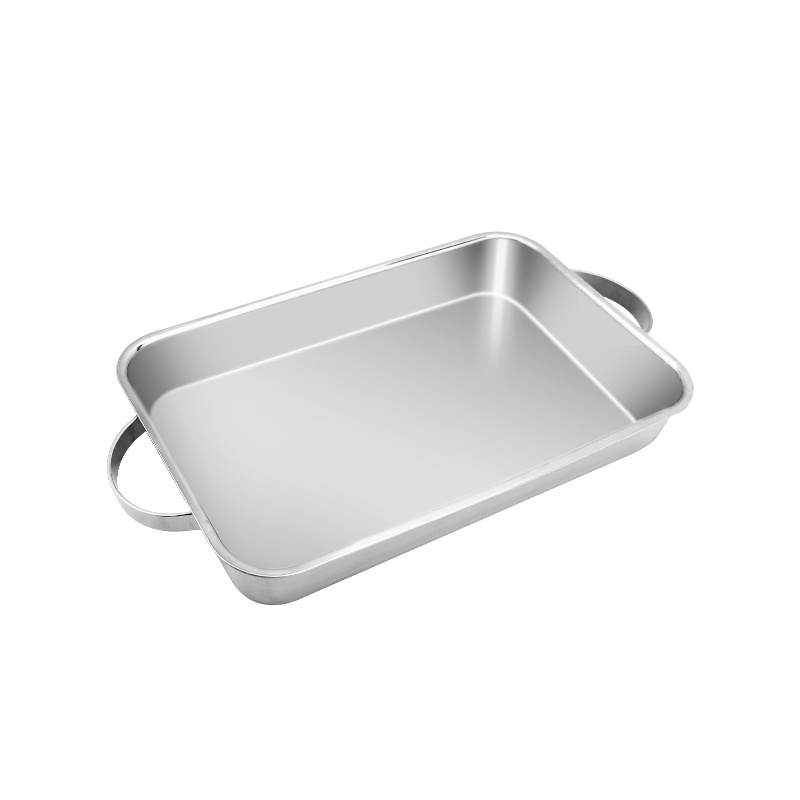 Christmas Hot selling Kitchen Tray Oven Sheet Turkey Double handle Stainless Steel Bakeware Roasting Baking Pan