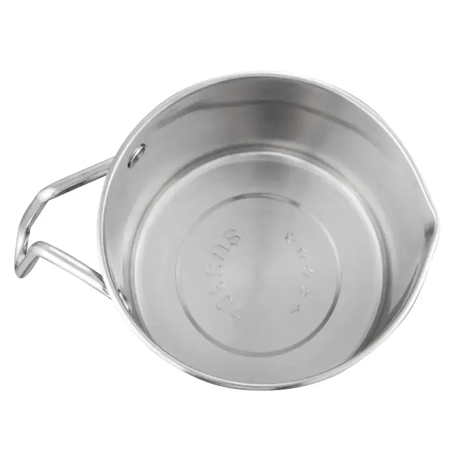 Custom hot selling food grade stainless steel 13cm 1.3 large capacity 1.7L kitchen frying oil strainer filter pot