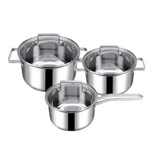 2023 Stainless Steel 6 pcs Cookingware Sets Casserole Kitchenware Ollas Cookware Sets Cooking Pot Set