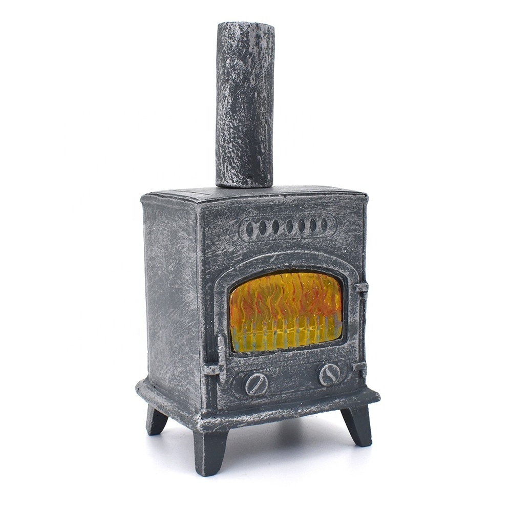 Dollhouse Miniature Furniture Mini Fireplace With Chimney For Doll House Accessories Simulation Model