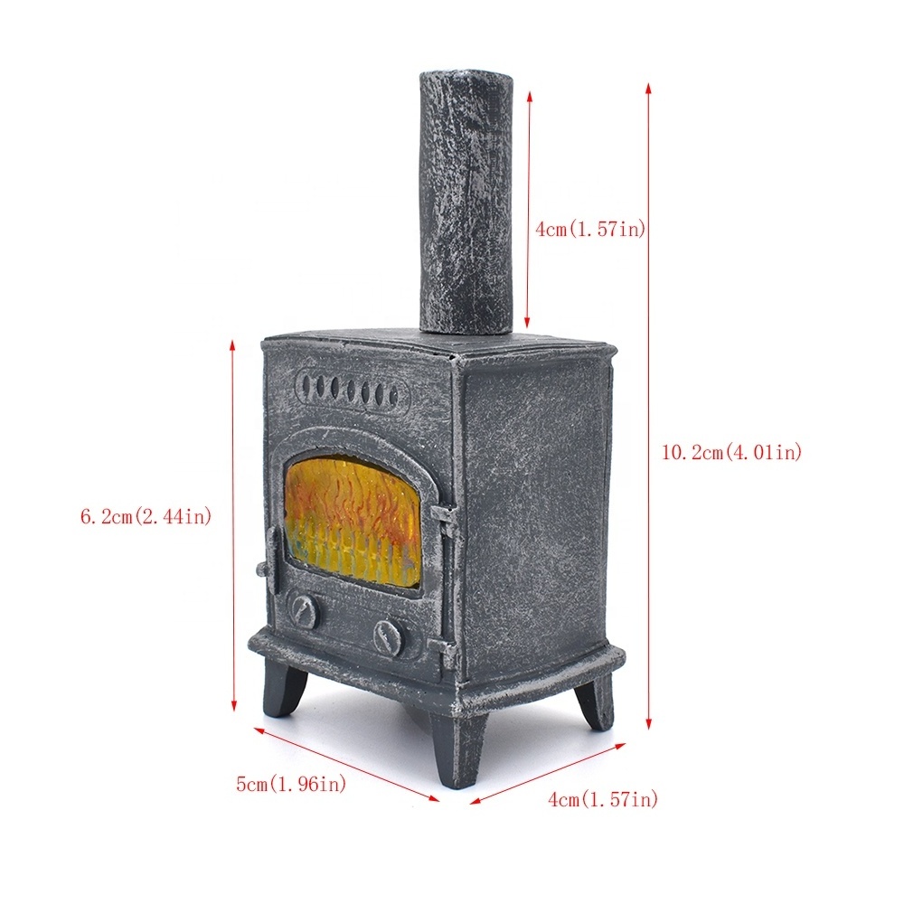 Dollhouse Miniature Furniture Mini Fireplace With Chimney For Doll House Accessories Simulation Model