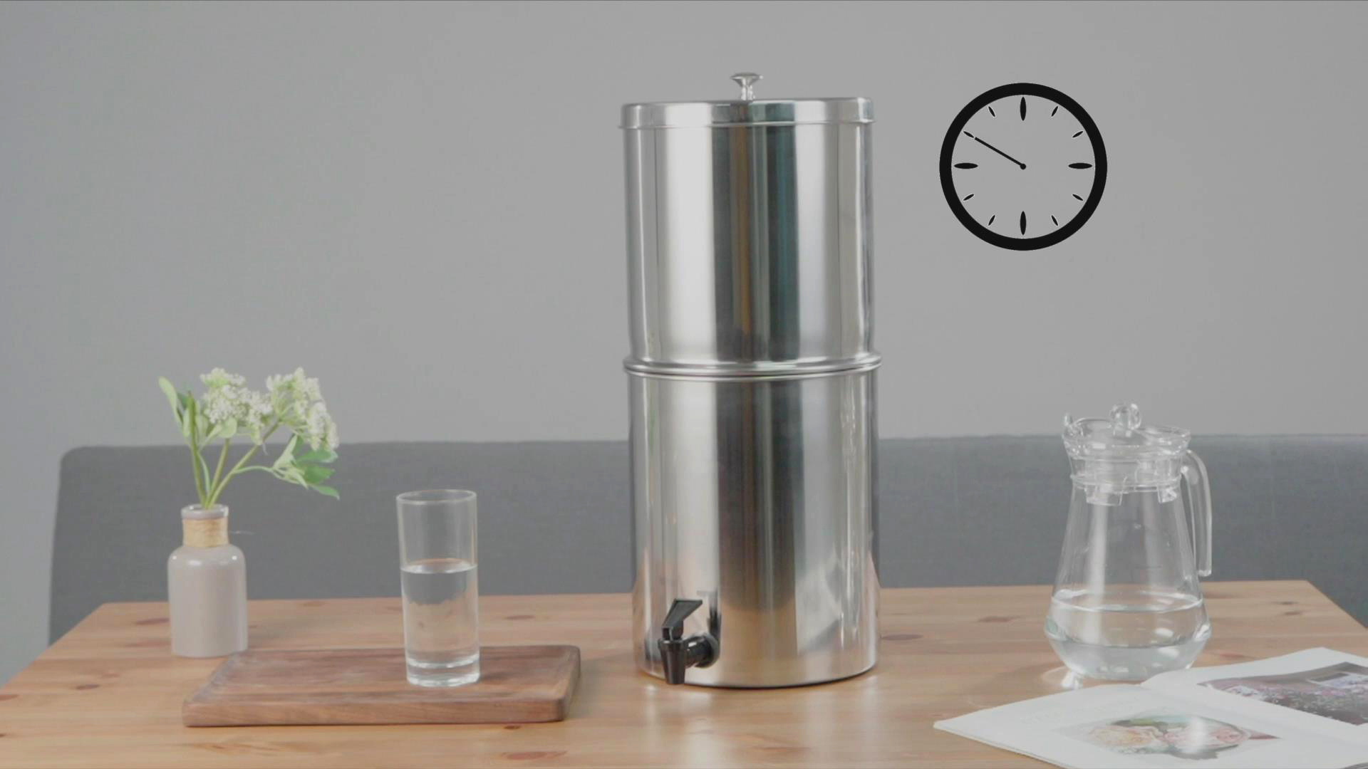 Stainless steel Ceramic gravity water filter