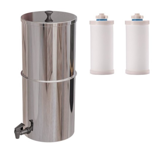 Stainless steel Ceramic gravity water filter