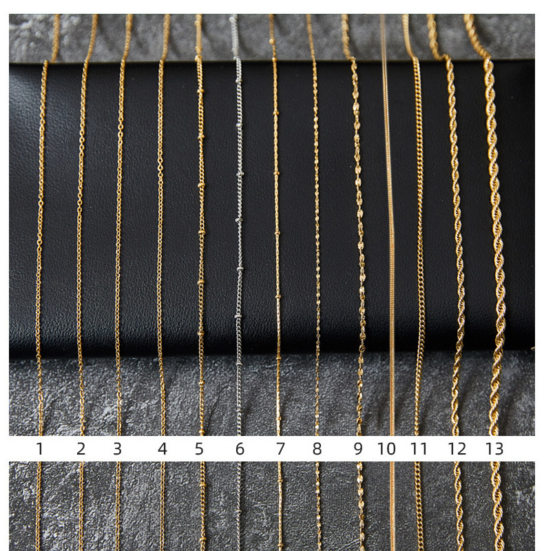 Wholesale 45 50 60 Cm Stainless Steel Chain Diy Making Findings Jewelry Titanium Steel Base Chain Necklace Accessories