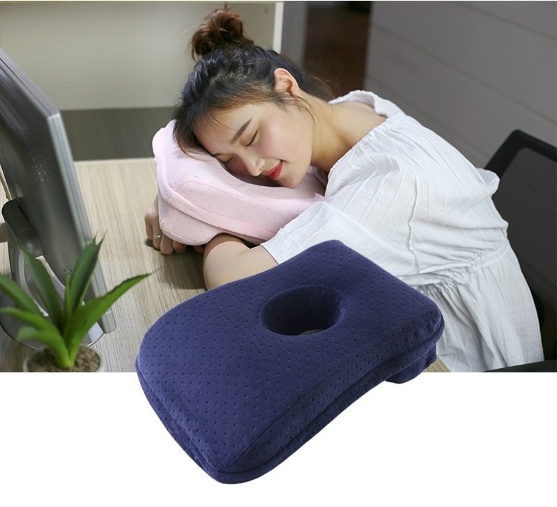 Nap sleeping face down cradle Pillow cushion with hollow and bamboo charcoal memory foam  inner