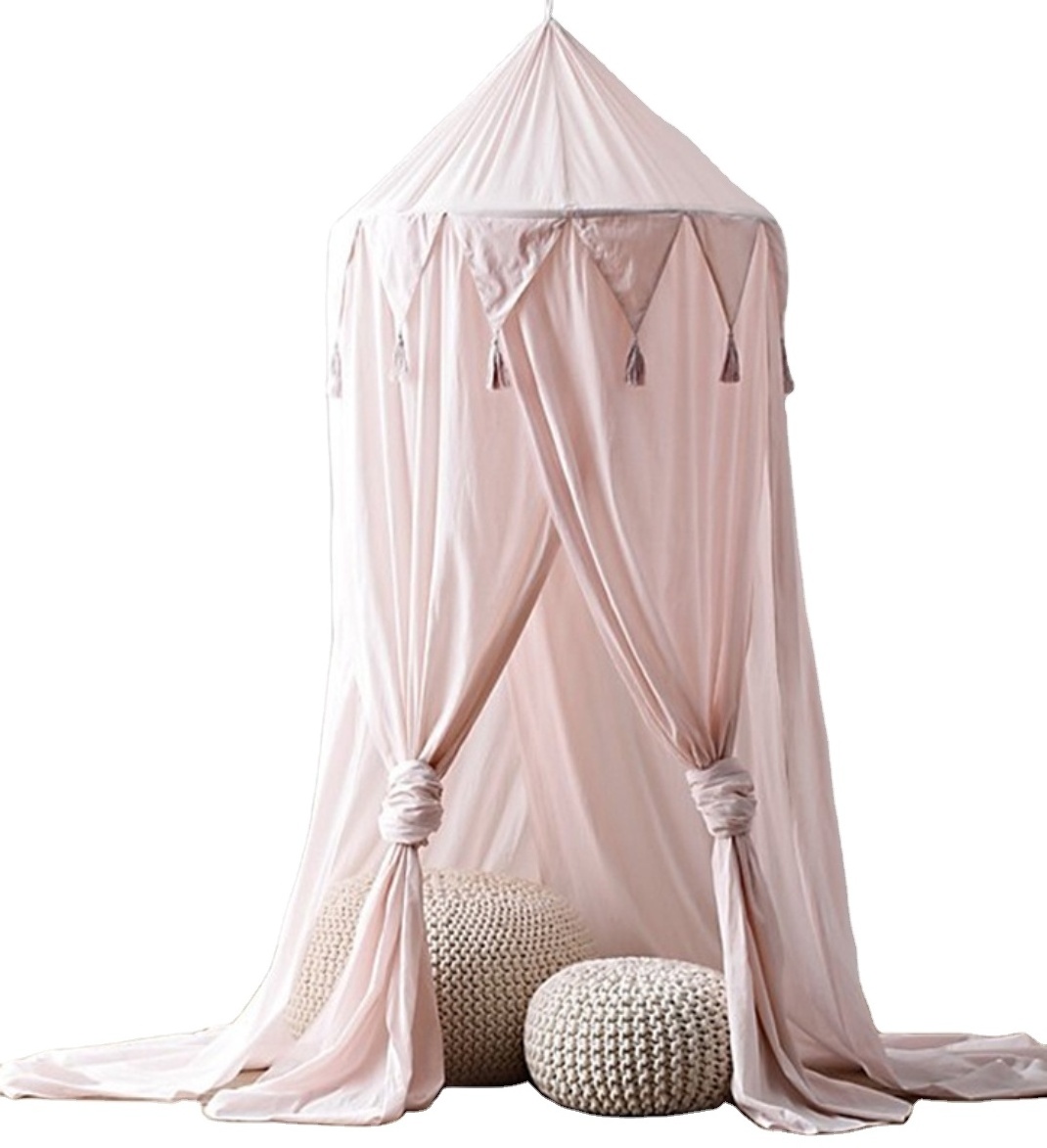 PLHMIA-Ins princess pretty baby bed canopy hanging dome kids mosquito netting for girls crib