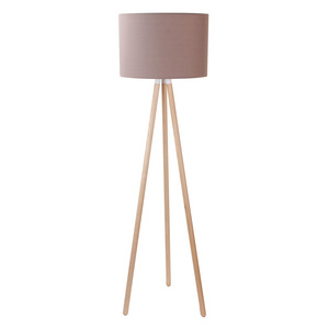 Tripod floor lamp with shelves