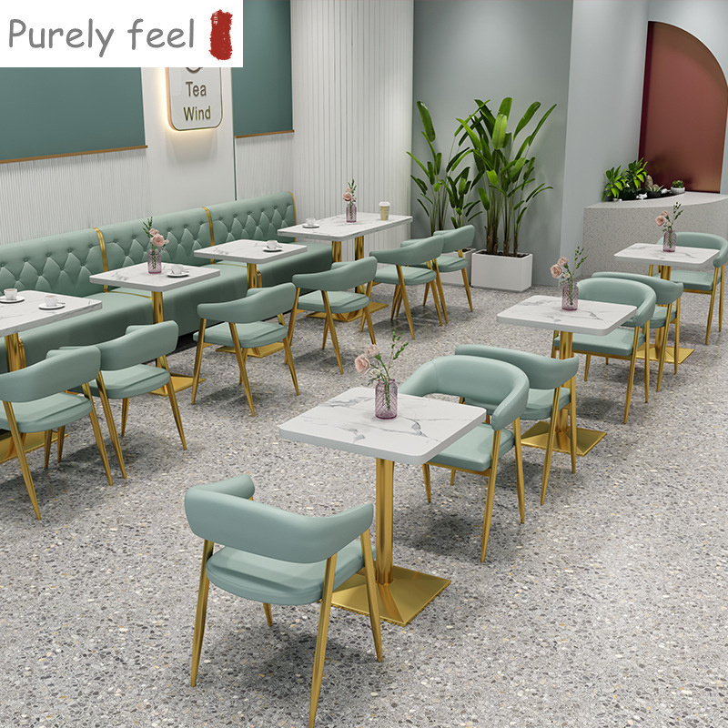 PurelyFeel Restaurant Sets Furniture Dining Table with Chairs Coffee Shop Furniture Cafe Tables and Chairs Fast Delivery