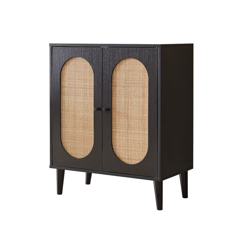 PurelyFeel Rattan woven shoe cabinet simple wabi-sabi simple modern side drawer storage cabinet Japanese porch cabinet