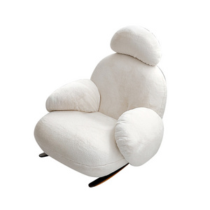 PurelyFeel Home balcony white lounge lounge chair living room lazy sofa chair Leisure rocking chair