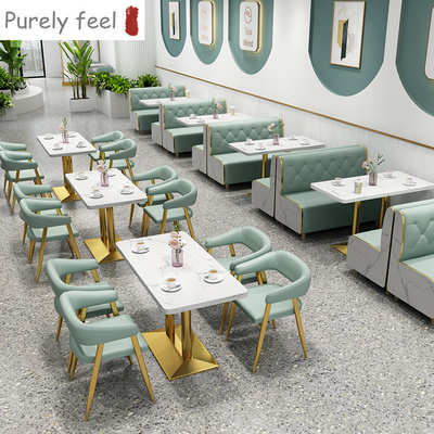 PurelyFeel Restaurant Sets Furniture Dining Table with Chairs Coffee Shop Furniture Cafe Tables and Chairs Fast Delivery