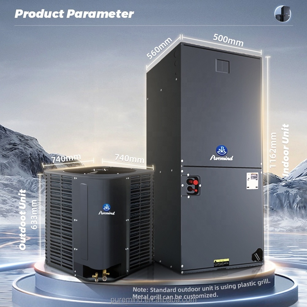 Puremind 3Ton 5Ton Air Handling Unit New 18SEER Inverter R410a Cooling Heat Pump AHU Air Handler HVAC Air Conditioner