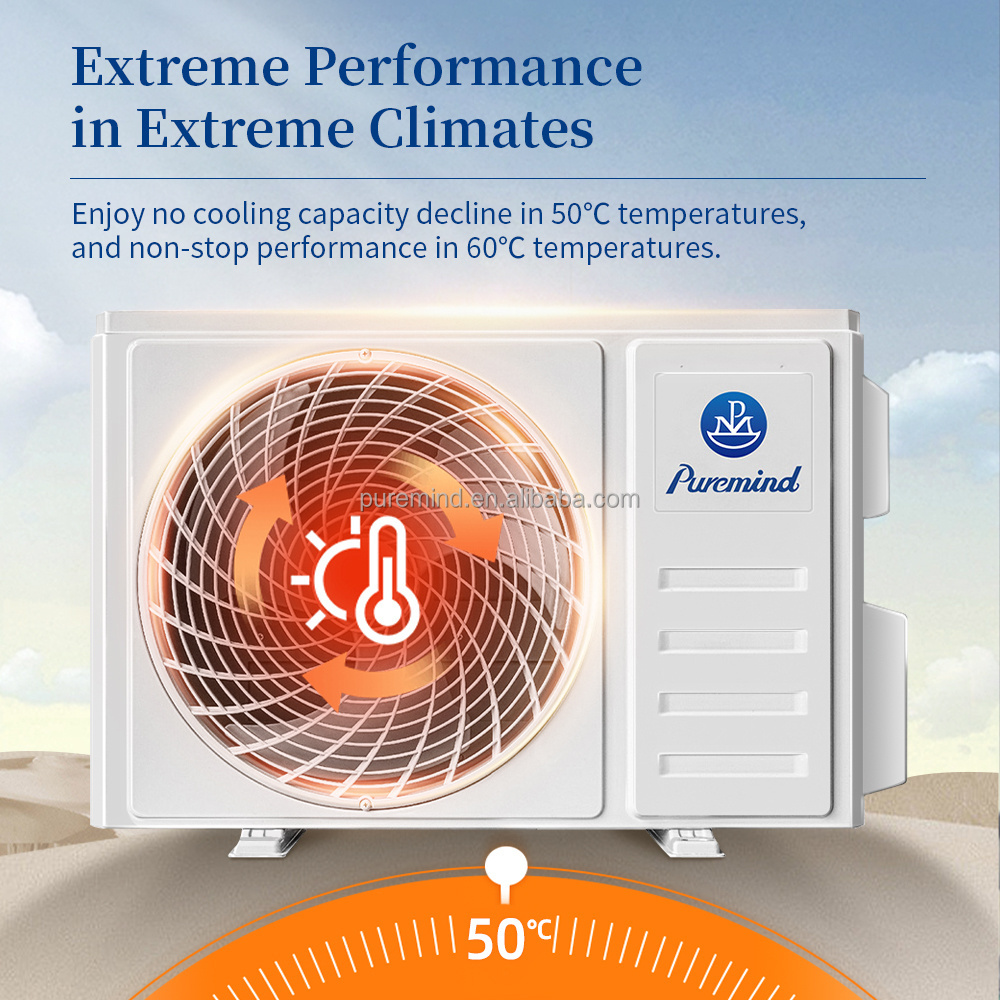 Puremind Split Air Conditioning System 9000-24000Btu Cooling Only Inverter Ductless Wall Mounted Air Conditioner Wifi