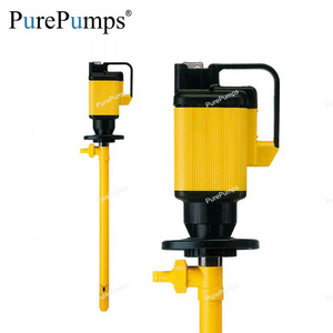 PP material PTFE bearing chemical industry vertical type liquids impeller lifting drum handle pump