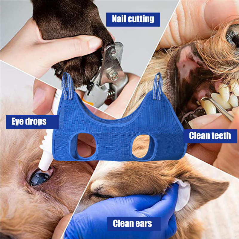 2024 Wholesale Mesh Cloth Breathable Dog  Cat Supplies Grooming Hammock Dog Grooming Harness