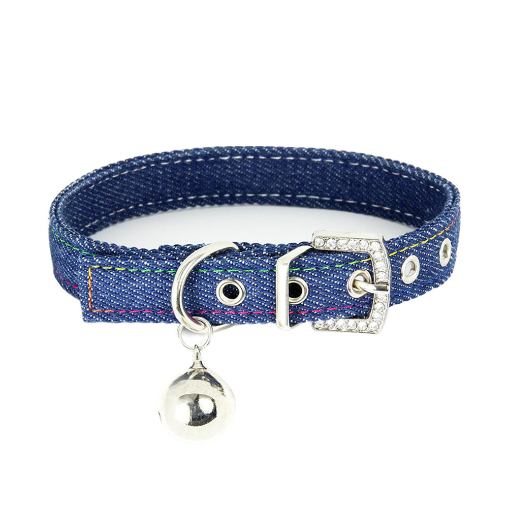 Factory Dog Accessories Pet Collar with Bell Leather Cowboy Small Medium Dog Cat Collar Manufacturer