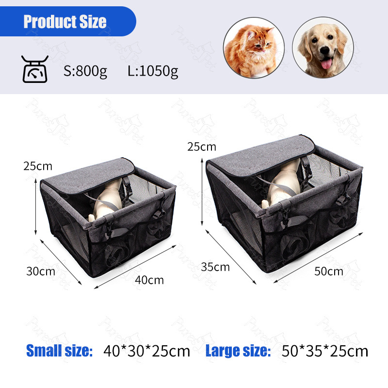 Pet Carrier Airline Approved Soft Sided for Cats and Dogs Portable Cozy Travel Pet Bag Car Seat Safe Carrier