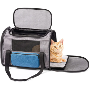 Portable Cat Carrier Soft Sided Airline Approved Foldable Dog Carrier Bag Pet Travel Carrier for Large Cats 20 lbs