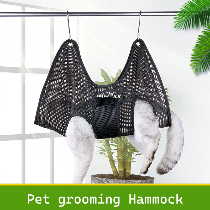 Factory Wholesale Mesh Cloth Breathable Dog Pet Cat Supplies Grooming Hammock Pet Dog Cat Shower Clean