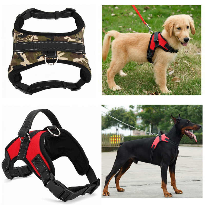 Factory Wholesale Breathable Custom Mesh Nylon Solid Pet Reflective Dog Harness