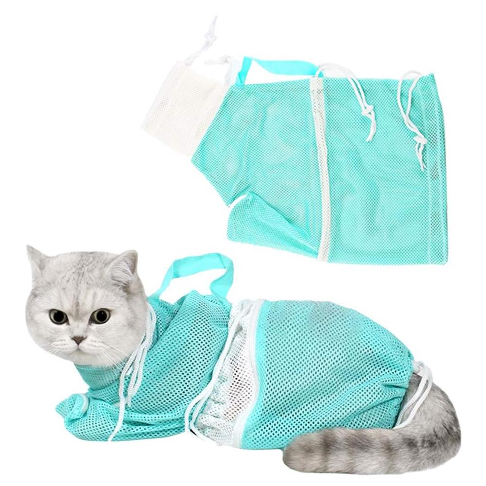 Restraint Bag Prevents Cats Scratching Mesh Comfort Cat Washing Shower Bathing Bag