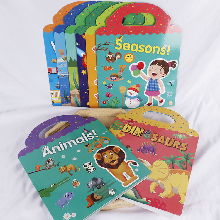 Manufacturer Reusable Adhesive Silicone Release Kids Sticker Books