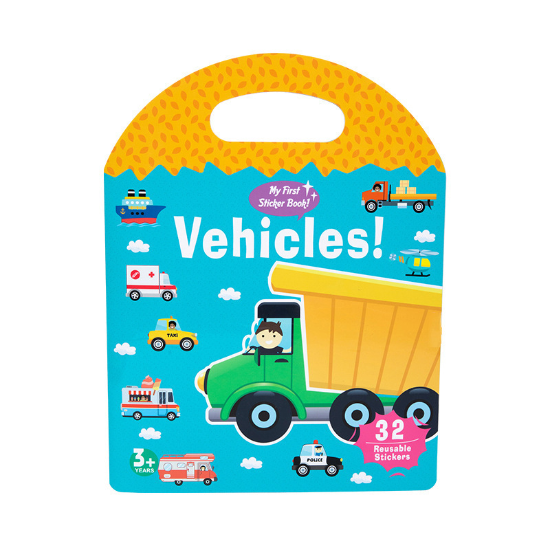 Manufacturer Reusable Adhesive Silicone Release Kids Sticker Books