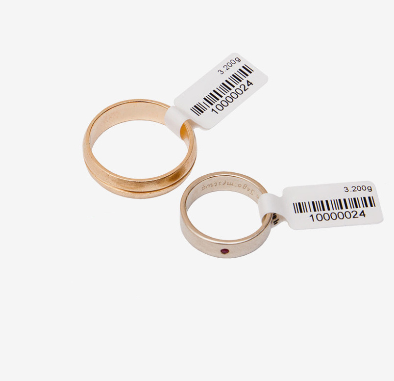 Direct Thermal Jewelry price label for thermal bar code printer, roll of 500 stickers, use for label maker